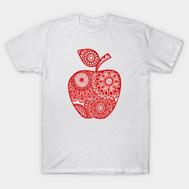 Red Apple T-Shirt by calenbundalas